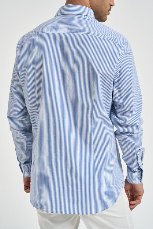 Camicia uomo a righe celeste - 2