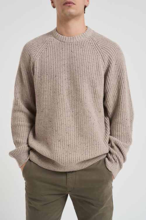 Maglia uomo girocollo beige