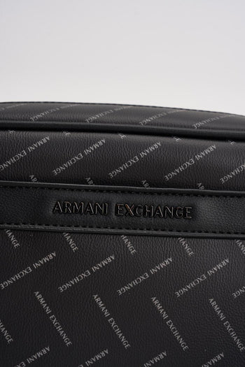 Pochette uomo nera con stampa all-over - 3