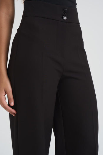 Pantalone donna dritto nero - 5