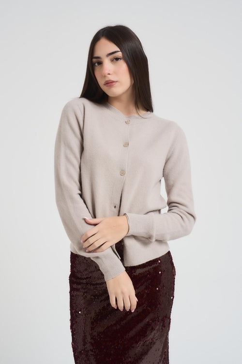 Set cardigan donna e t-shirt gesso - 2