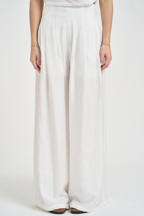 Pantalone donna ampio bianco