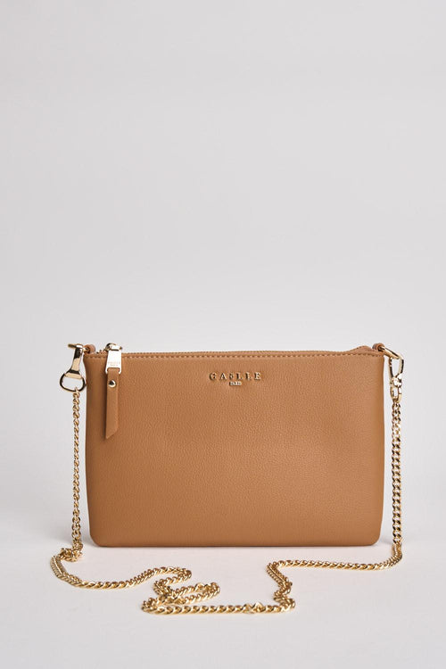 Pochette donna in ecopelle cammello