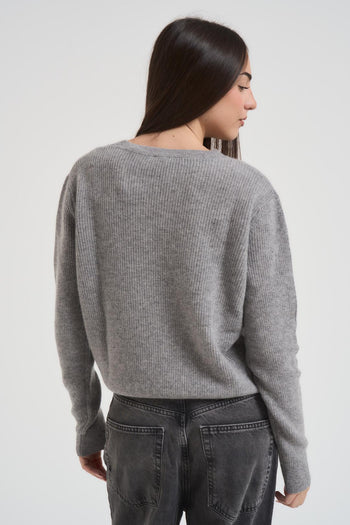 Maglia donna girocollo grigia - 3