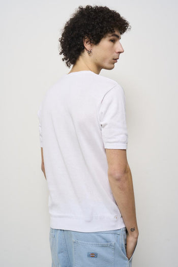 T-shirt uomo in maglia bianca - 4