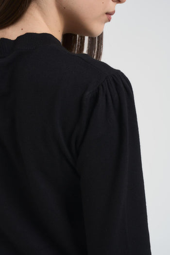 Maglia donna cropped nera - 3