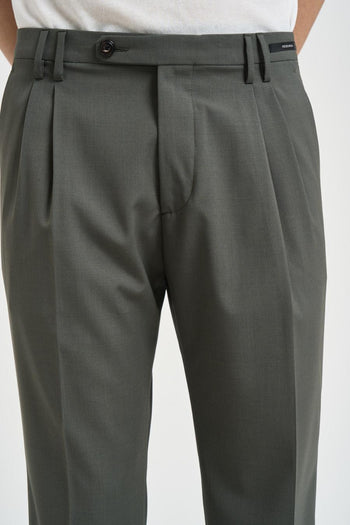 Pantalone uomo sartoriale verde - 5