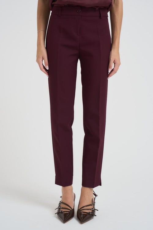 Pantalone donna regular bordeaux