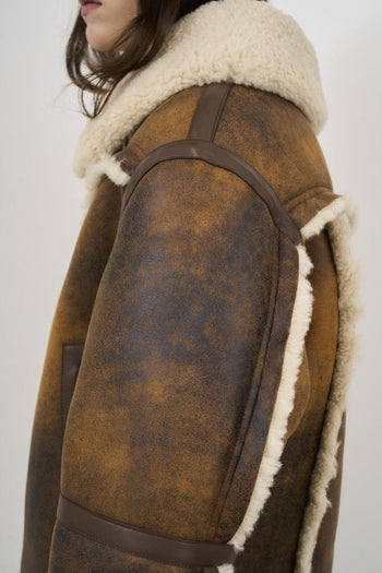Giubbotto donna marrone vintage - 5