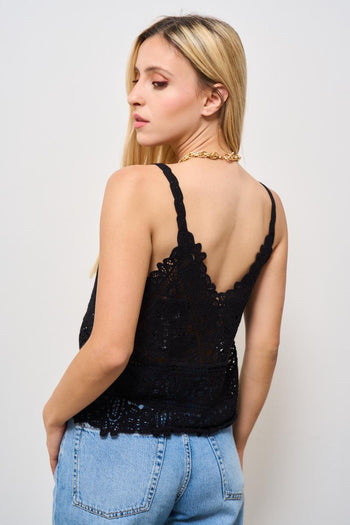 Top donna crochet nero - 4
