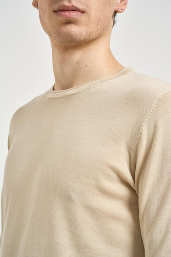 Maglia uomo girocollo beige - 3