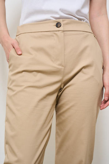 Pantalone donna regular beige - 5