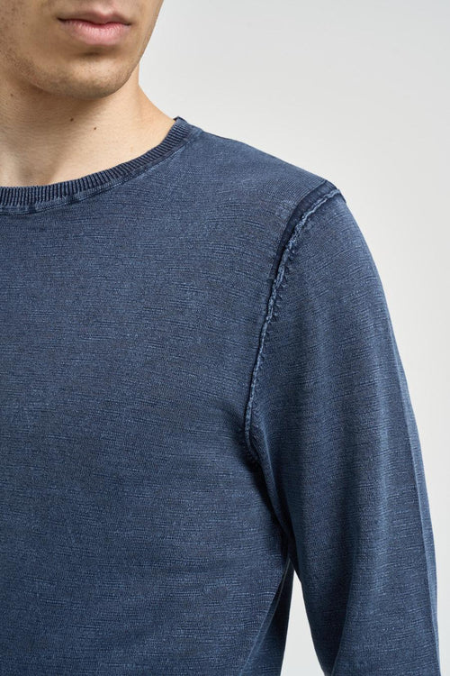 Maglia uomo effetto mélange blu - 2