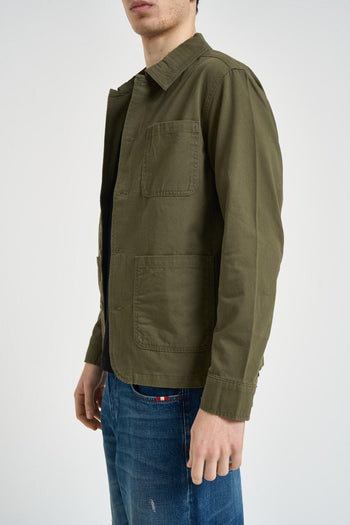 Giacca uomo stile camicia verde oliva - 3