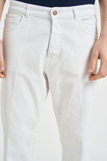 Jeans uomo regular in denim bianco - 5