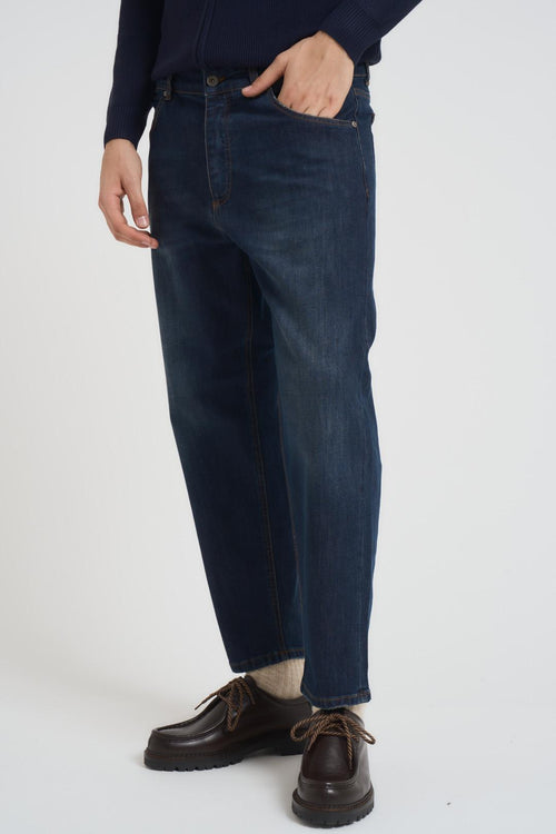 Jeans uomo chino in denim scuro