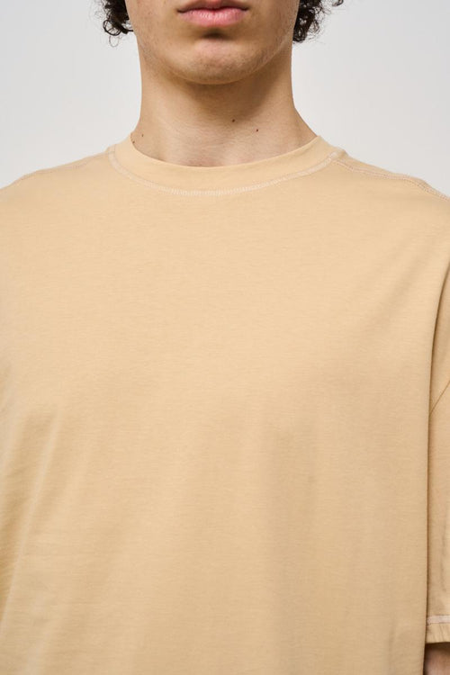 T-shirt uomo girocollo beige - 2