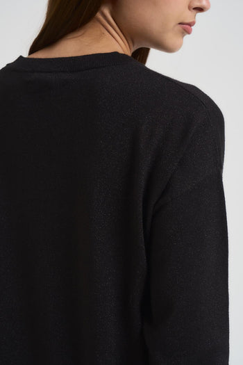 Maglia donna girocollo nera - 6