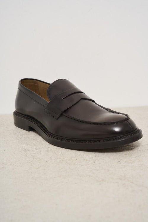 Mocassino uomo in pelle marrone - 2