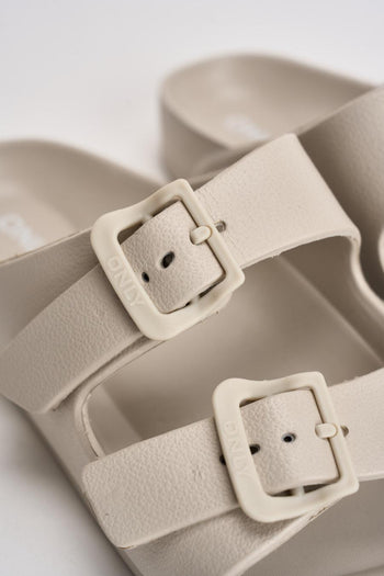 Sandalo donna in EVA panna - 5