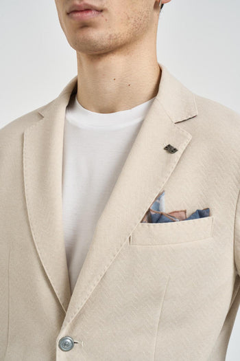 Giacca uomo monopetto sabbia - 3