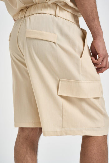 Bermuda uomo cargo panna - 4
