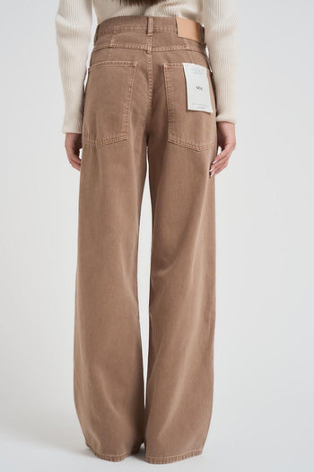 Jeans donna a palazzo Mia cammello - 5