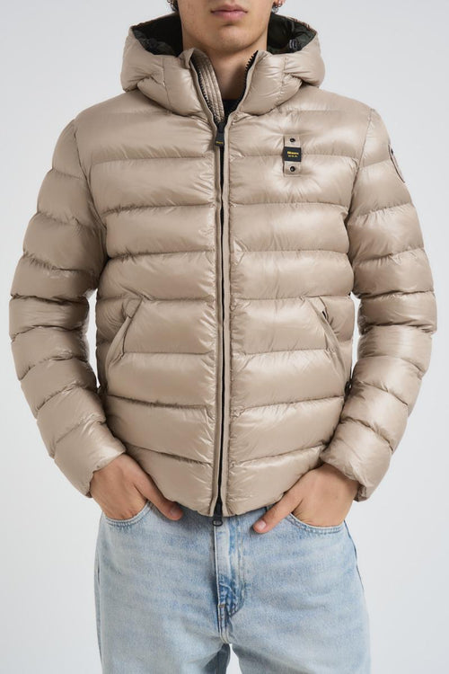Piumino uomo trapuntato beige