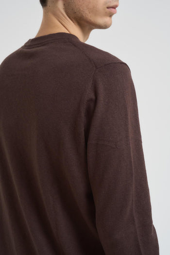 Maglia uomo girocollo marrone - 4