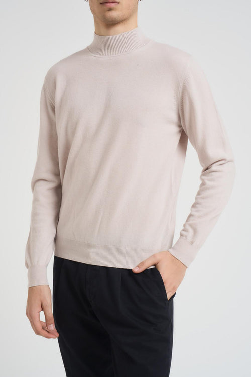 Maglia uomo mezzo collo gesso