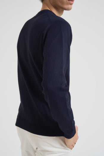 Maglia uomo basic girocollo blu - 3
