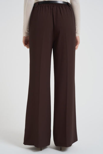 Pantalone donna flare marrone - 3