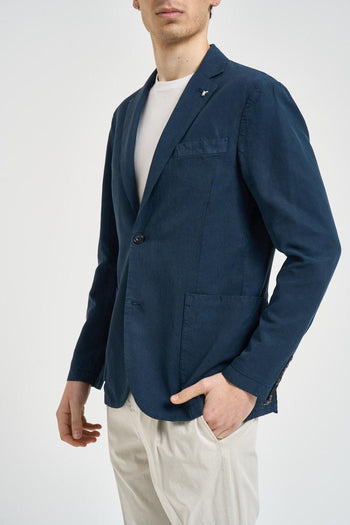 Giacca uomo in cotone blu - 3
