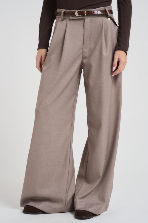 Pantalone donna a palazzo tortora