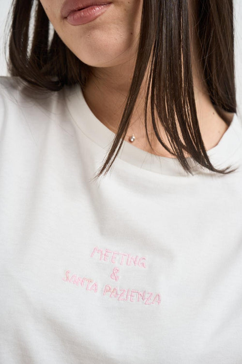 T-shirt donna con scritta bianca - 2