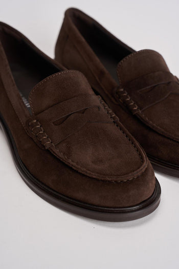 Mocassino donna in suede marrone - 3