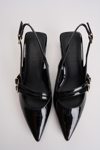 Slingback donna in vernice nero - 5