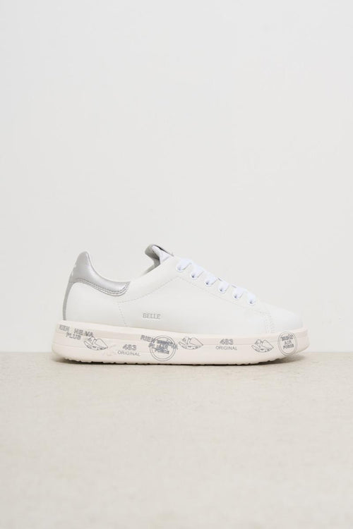 Belle White and Silver Women's Sneakers