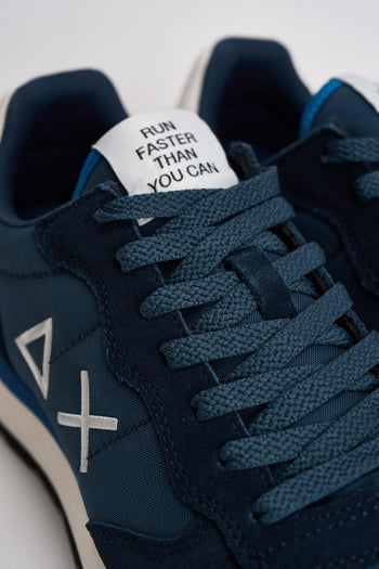 Sneakers uomo in suede blu - 5