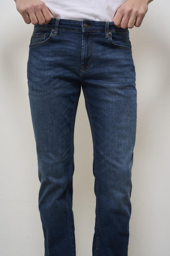 Regular men's jeans in dark denim - 6