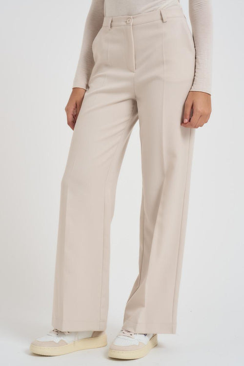 Pantalone donna a palazzo avorio - 2