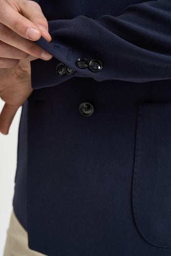 Giacca uomo doppiopetto blu navy - 4
