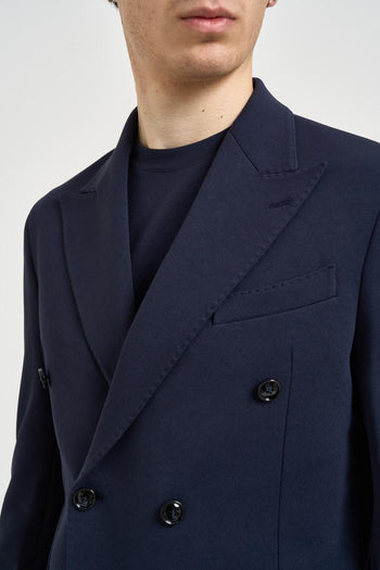 Giacca uomo doppiopetto blu navy - 3