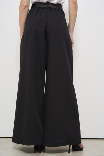 Women's black palazzo trousers - 3