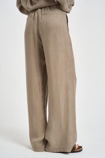 Pantalone donna palazzo tortora - 5