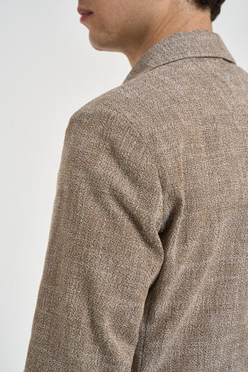 Giacca uomo in cotone tortora - 4
