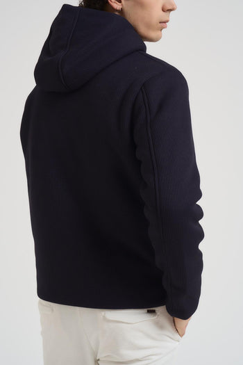 Giubbotto uomo in maglia blu notte - 6
