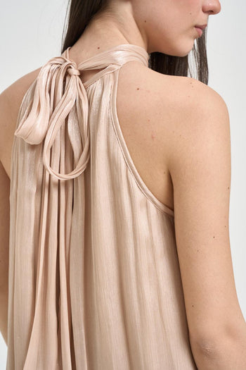 Abito donna satinato beige - 6