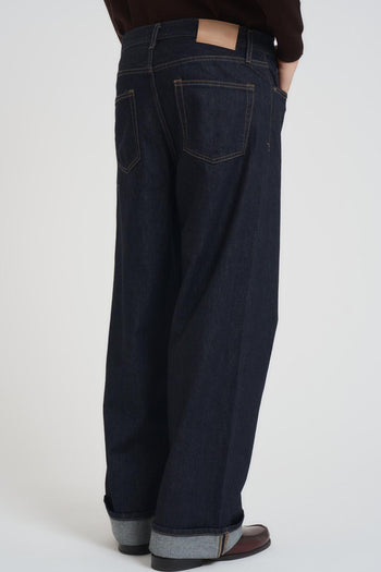 Jeans uomo wide fit denim scuro - 3