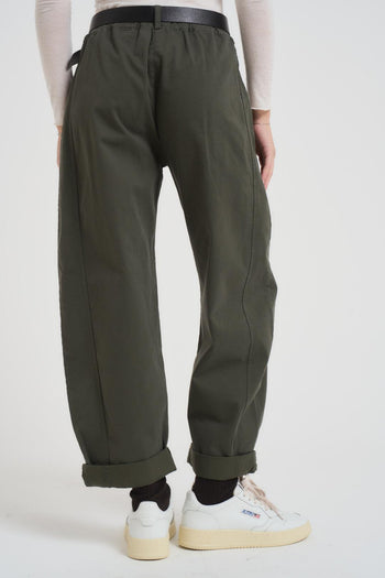 Jeans donna regular verde militare - 4